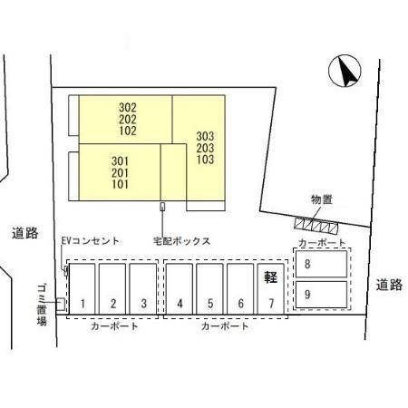 ルミナス磯部町の区画図