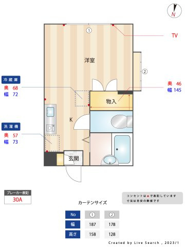 ウィング西岡本の間取り