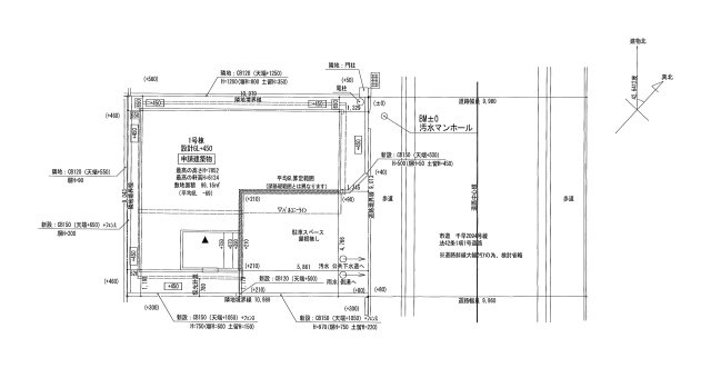 福岡市東区千早2丁目第1-1棟（1号棟）の区画図|配置図（1号棟）