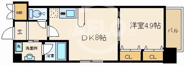 レジディア京町堀の間取り|レジディア京町堀　ひろびろとた間取り
