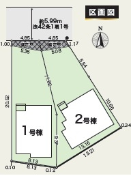 尾張旭市新居町今池下２棟【仲介手数料無料　旭丘小　旭中】の区画図|今すぐのご案内可能です！→  0120-336-922　までお気軽にお問い合わせください。