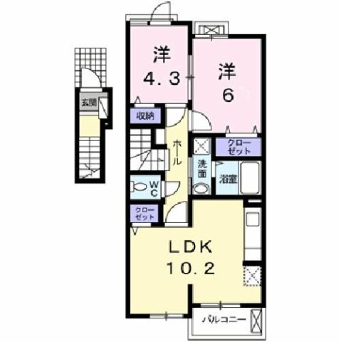 【間取り】 | ヴェルデ　ブリッサⅡ