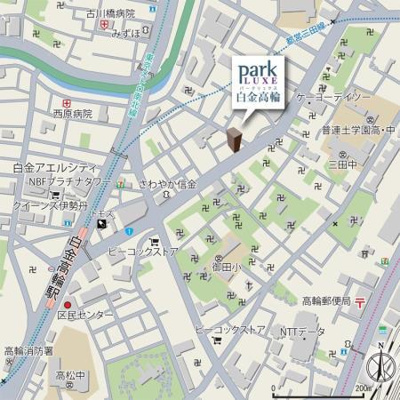【地図】 | パークリュクス白金高輪