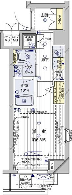 メインステージ押上Ⅱの間取り