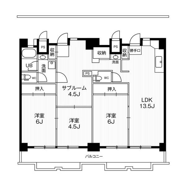 ビレッジハウス一宮タワー1号棟の間取り