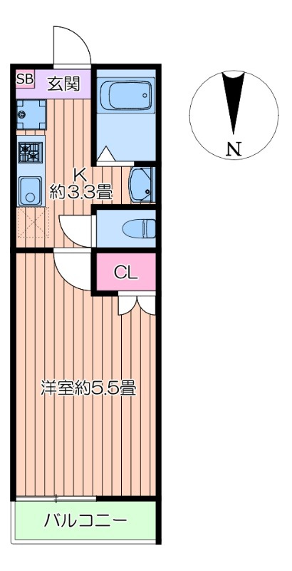 松戸市小金のアパートの間取り