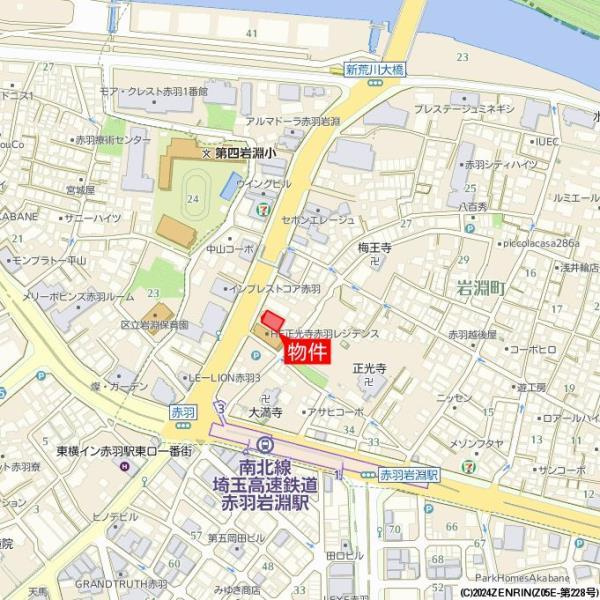 アーンジユ赤羽岩淵の地図