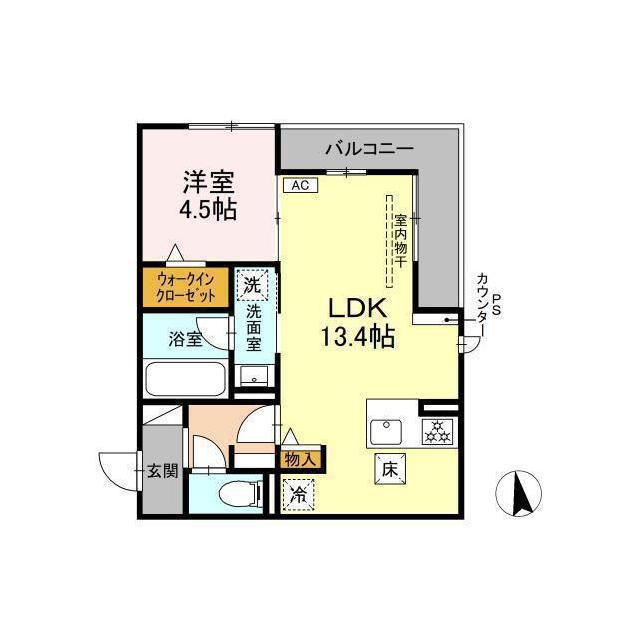 岐阜市下土居１丁目のアパートの間取り