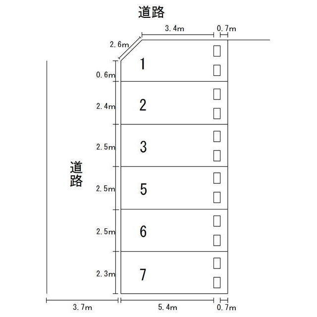 岐阜市雲雀ケ丘の駐車場の間取り