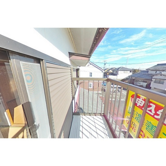 柳津町南塚貸家のバルコニー