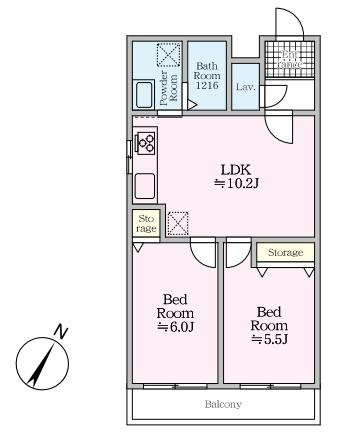 ラポール貝塚の間取り|使い勝手の良い2LDK
お気軽にお問い合わせください。