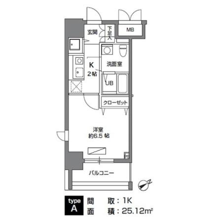 カスタリア三ノ輪の間取り