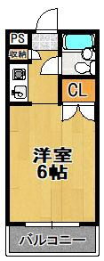 コンチネンタル大正の間取り|★シンプル1K★