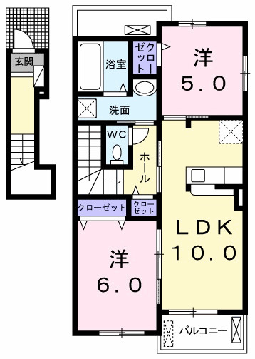 【間取り】 | メゾン・ド・クレモンティーヌⅠ
