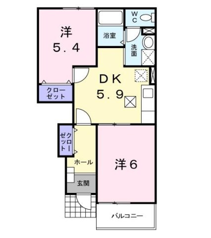 サニーハイツＤの間取り