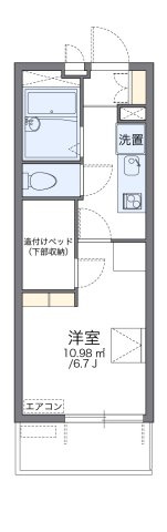 レオパレス嬉楽の間取り