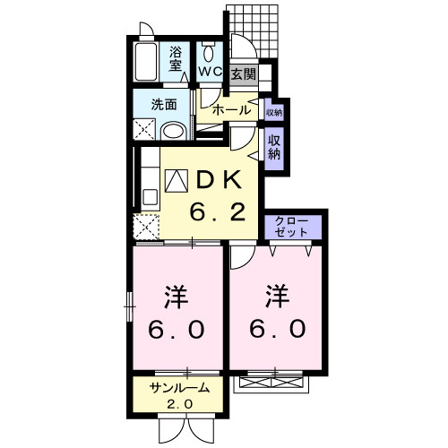 【間取り】 | カーサ　フェリーチェⅠ