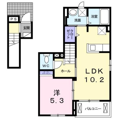 ＯＰＥＲＡ　ｄｅｕの間取り