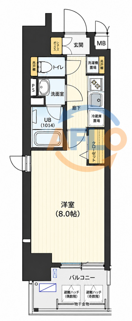 フォーリアライズ梅田レーベンの間取り