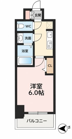 エステムコート名古屋鶴舞Ⅱレアーヴの間取り