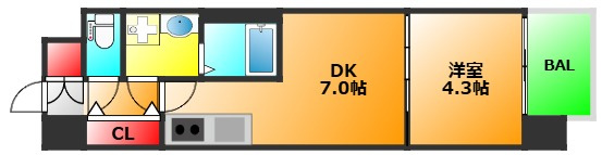 レオンコンフォート九条ガレリアの間取り|現状有姿