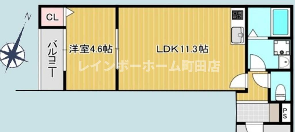 エトワール相模大野※初期費用分割あと払いサービス利用可能物件の間取り