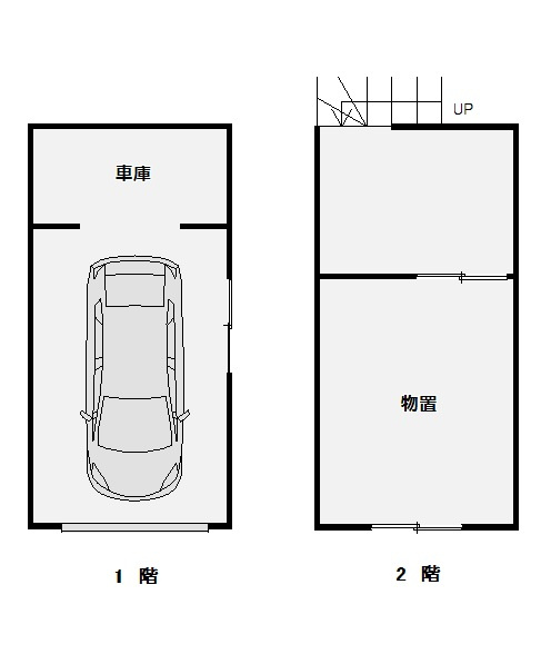 ■□米子市尾高中古戸建□■の間取り|車庫になります。
