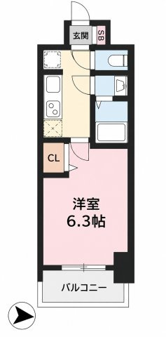 ディアレイシャス矢場町の間取り