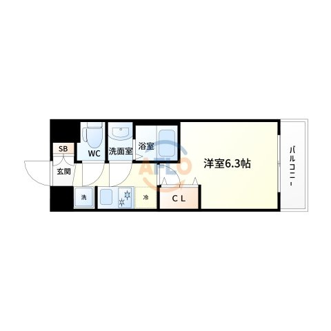 プレサンス神崎川ファインブレスの間取り|プレサンス神崎川ファインブレス　間取り