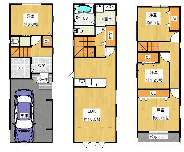 戸建 大阪市東淀川区豊新２丁目の間取り