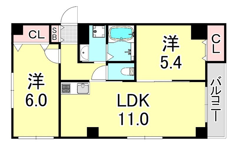 グランメール稲葉町の間取り