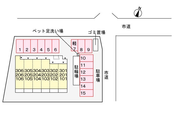 ラフォーレ 和白の駐車場|駐車場配置図
