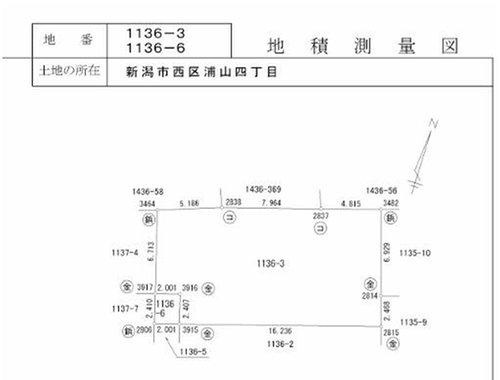 新潟市西区浦山4丁目　200万円の区画図
