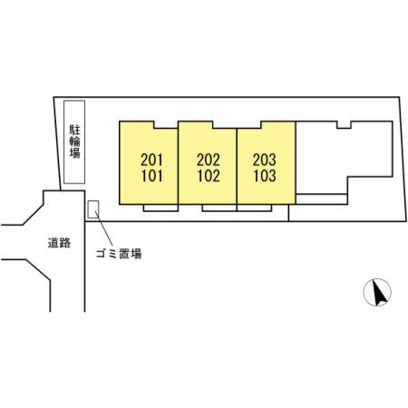 サンハイム宮前の区画図