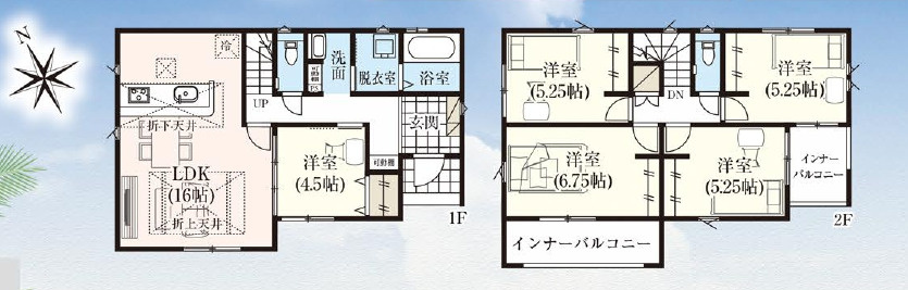 八重瀬町安里（全2棟）ラスト1号棟の間取り|1号棟