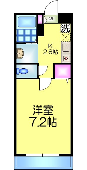 リベルテスミダの間取り|★洋室７．２帖★
