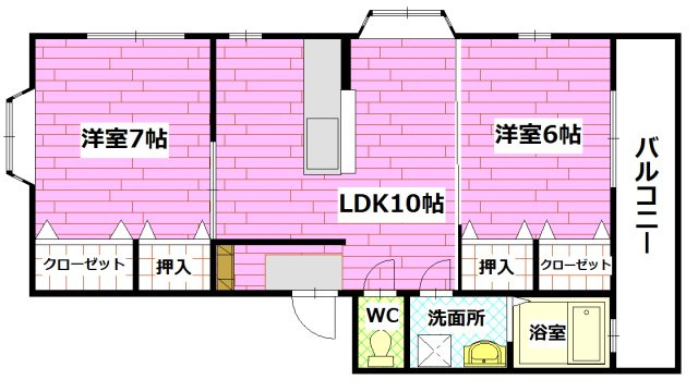 メゾンモンターニュB棟の間取り
