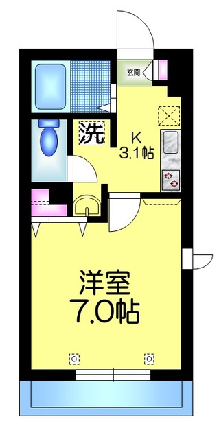 モンフレール小岩の間取り|★角部屋２面窓★