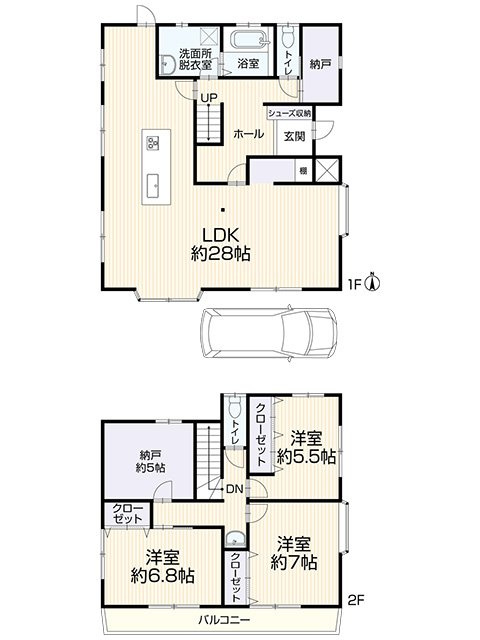 西難波町四丁目戸建の間取り