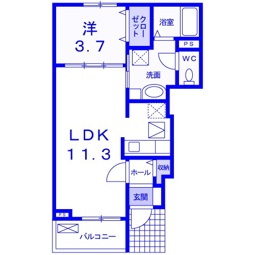 ローズパーク参番館の間取り