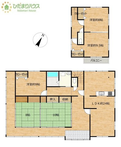 【間取り】 | かすみがうら市宍倉　中古戸建 | 一人部屋が実現できる5LDK間取りです。将来お子様の一人部屋をお考えの方にオススメな物件です。