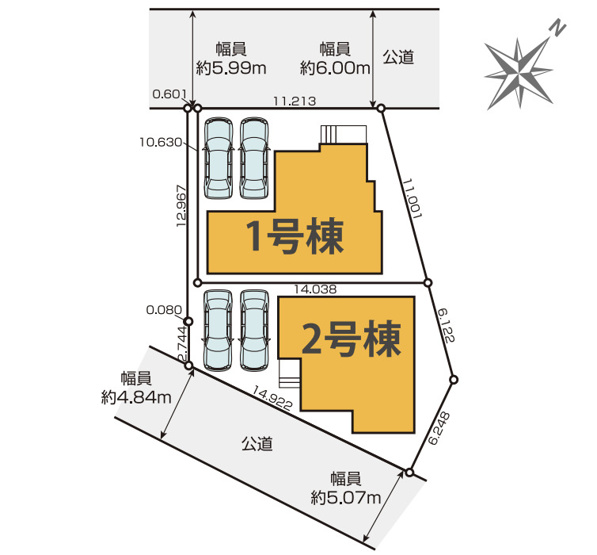 【区画図】 | KIS川越市かすみ野7期　GRACE　新築戸建　全2棟　1号棟