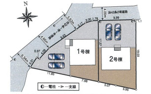 入間市西三ツ木第6　全2棟　新築戸建　クレイドルガーデンの区画図