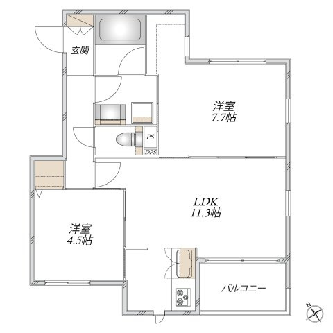 ＶＩＬＬＡ　ＣＯＡＳＴ．Ⅲの間取り