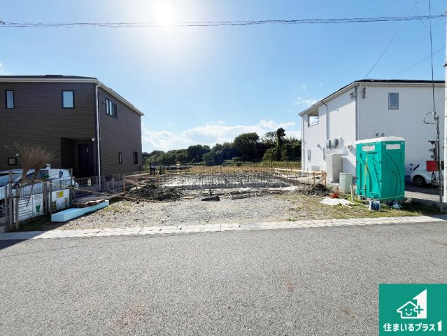愛知郡愛荘町長野　第9期　新築一戸建ての外観|現在建築中！落ち着いた街並みで新生活を始めることが出来そう！周辺の物件も併せてご紹介させて頂きます！