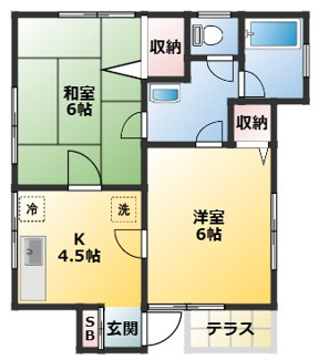 【間取り】 | サンハイツ東神谷