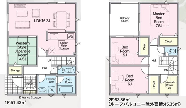 愛知郡愛荘町長野　第9期　新築一戸建ての間取り|1号地