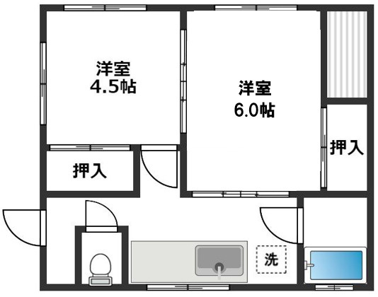 嵐山町川島1599-18貸家の間取り
