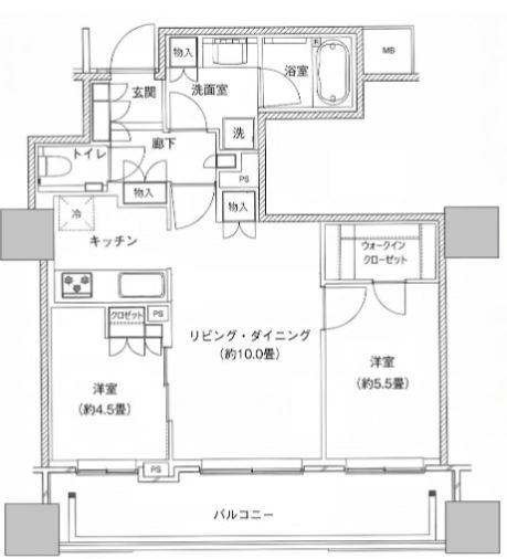 ウェリスタワー千代田岩本町の間取り