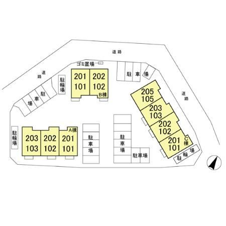 プランドールＣ棟の区画図